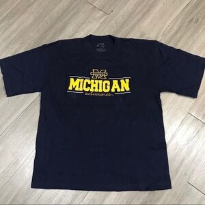 Michigan Wolverines Embroidered Navy T-Shirt size XL